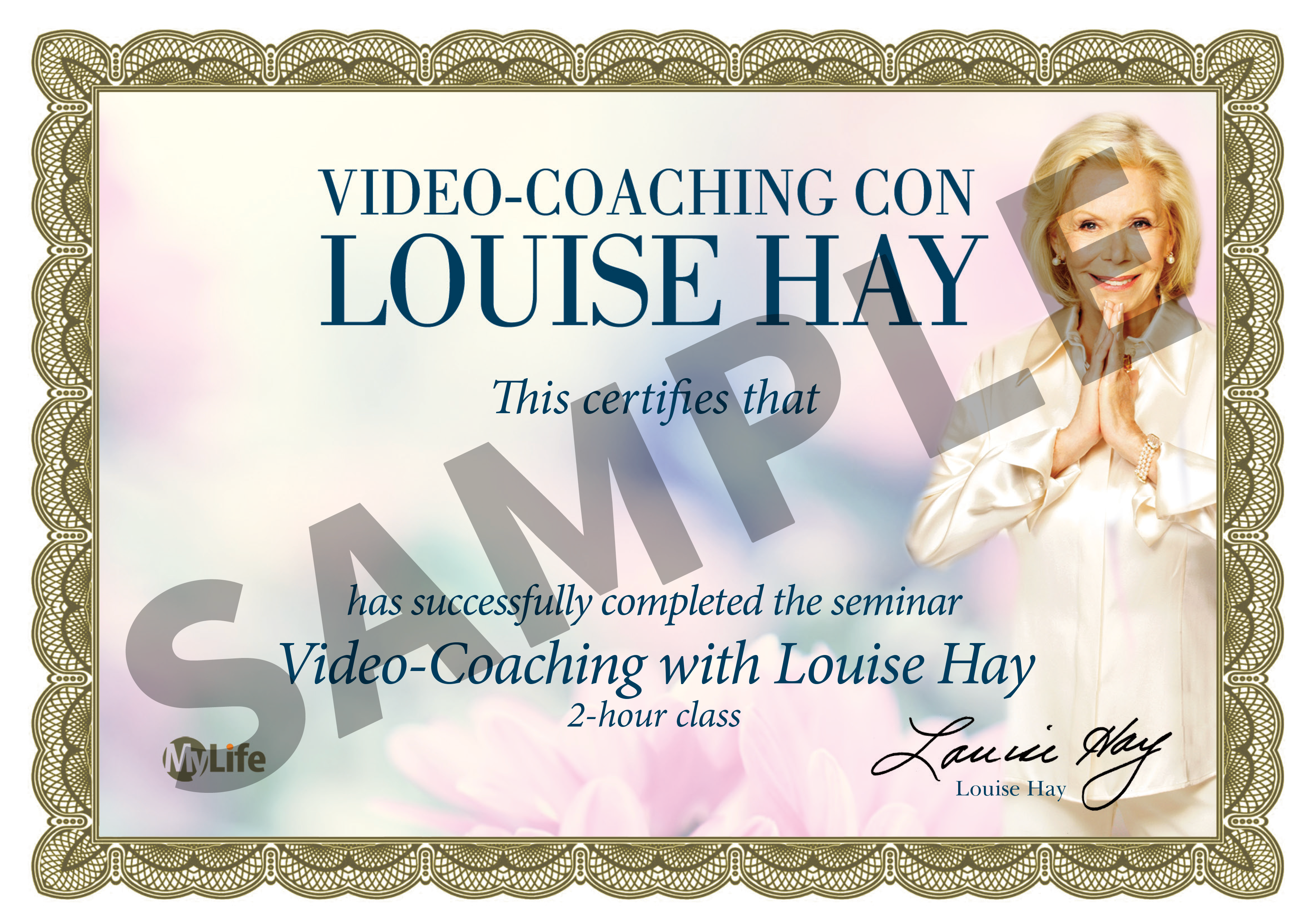 Certificato in PDF - VideoCoaching con Louise Hay